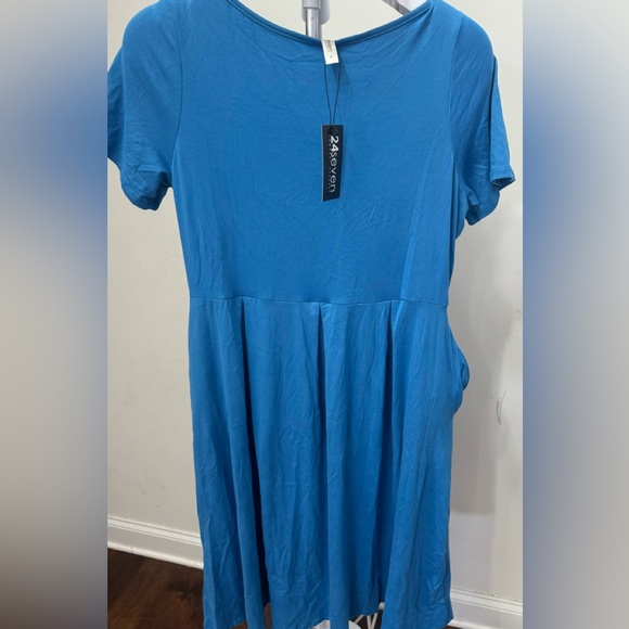 24/7 Comfort Apparel Dresses & Skirts - Blue Midi women’s dress size XL